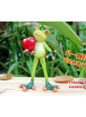 节操蛙新款新奇特树脂工艺品学生生日送礼瑜伽青蛙摆件奇葩礼品