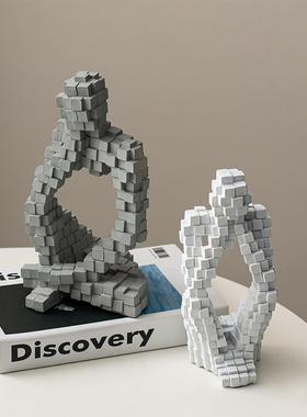 创意现代简约抽象艺术摆件电视柜酒柜轻奢高档家居装饰品玄关客厅