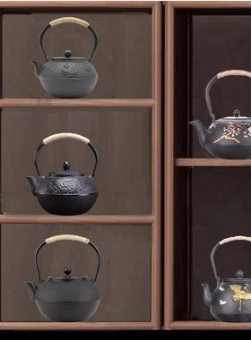 新中式复古国风摆件茶室茶楼酒店博古架茶柜装饰茶壶铸铁壶茶具