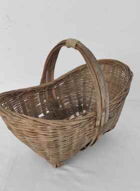 红色文化怀旧老物件农具竹编篮子元宝篓簸箕竹筐农村百姓影视道具