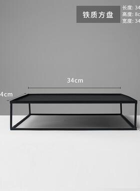 北创意i内ns铁架铁架陶花器家居客厅装饰品室摆件瓷铁艺实欧木置