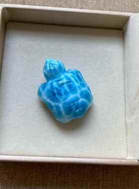 海纹石乌龟吊坠拉利玛龙龟项坠锁骨链坠挂件规格39.1*29.5*17.4mm