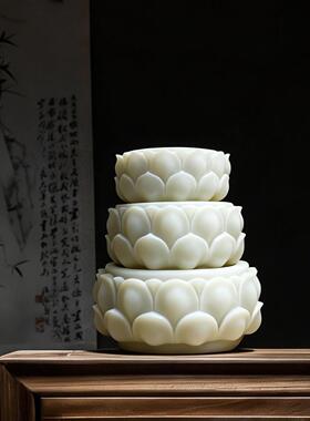 香炉坟前户外石雕墓前石狮子汉白玉花瓶清明祀祭用品全套供奉摆件