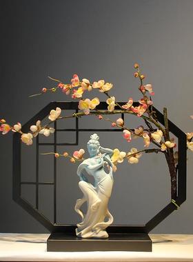 正品新中式软创意梅花装禅意摆件客厅设电视酒柜摆博古架书房玄关