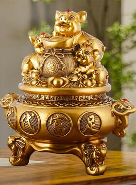 招财金猪摆件大号存钱罐代代富足成人创意储蓄罐公司店铺开业礼品