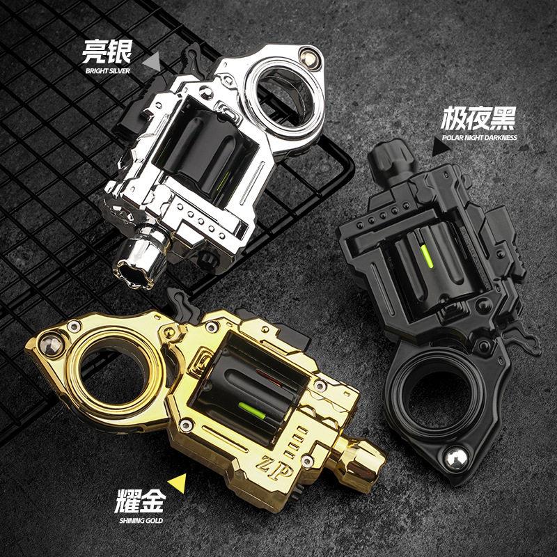 Alloy Agent Marshal Mini Decompression Sprayer Children's Toy Ring Gun EDC Shell Ejection Detachable Fingertip Gyro