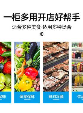 商用风幕柜水果冷藏保鲜柜饮品展示柜生鲜超市冷藏柜立式风幕柜