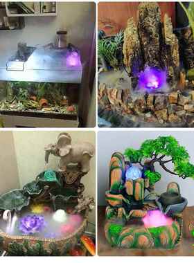 假山流水喷泉造雾超音波雾化器风水轮鱼缸盆景配件器加湿制雾器