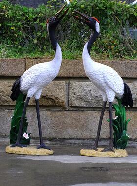 仙鹤谐音迁厂徙一仙鹤仙鹤广场公园景区园林处家直销对精致手工