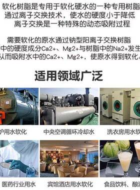 漂伊纯软水树脂001*7锅炉软化水树脂阳离子交换树脂食品级树脂