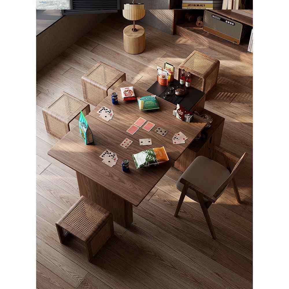 阳台移动伸缩旋转折叠岩板茶桌餐桌椅组合一体小户型茶台岛台边柜,淘宝优惠券,粉丝福利购,淘宝优惠卷