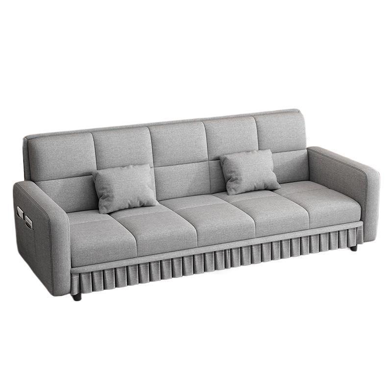 New multifunctional folding sofa bed dual-purpose small apartment fabric simple lazy living room rental clothing store