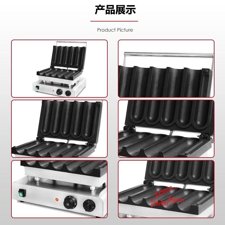 Commercial Internet celebrity electric heating five-grid chicken roll machine non-stick pan pancake machine street stall stainless steel snack equipment