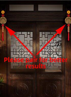 山海镇户外纯铜挂石敢做室内引财宝镇屋吉祥铜钱铜镜门风水装饰