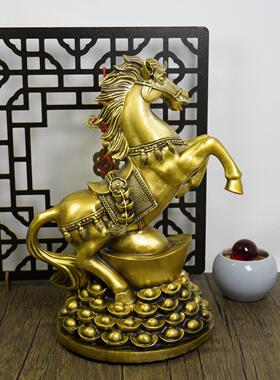 黄铜马元宝马工艺品家居办公室摆件金属工艺品铜9988动物家居
