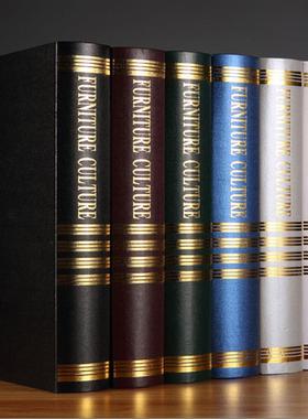 高档烫金假书彷真书装饰品摆件客厅酒柜软装房间模型摆设拍摄道具