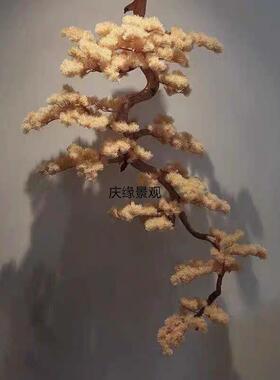 仿真倒挂迎客松树人造景观假树庭院酒店园林工程景观假树布景摆设