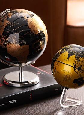 创意地球仪自转老板办公室高档北欧风桌面书柜世界地图3d立体摆件