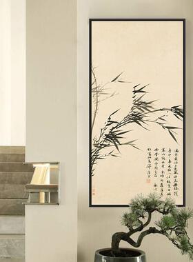 2020入户玄关新走中式饰画客厅画玄素雅中装式花草字画廊关挂画20