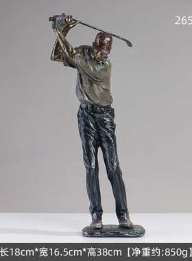 工艺品高尔摆件装饰树脂厂直供客厅批发夫运电视柜办公室动人货