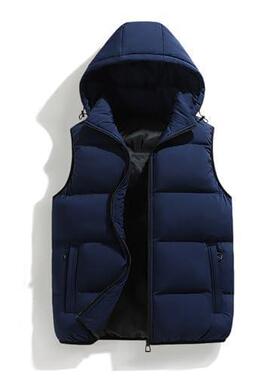 E 90154 Men's Hooded Vest Jacket 士连帽马甲