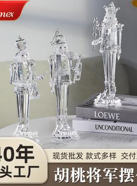 胡桃夹子士兵摆件有机玻璃圣诞装饰摆件客厅工艺品摆件
