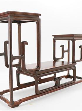 低大红枝高博古架展示架盆奇景架石紫砂壶茶壶BGJ花瓶酸红木底座