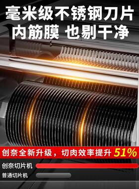 切肉机商用全自动切肉片机新款小型家用电动鲜肉绞肉机切丝切菜机