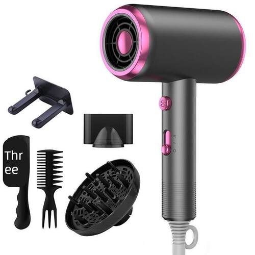 Hair Dryer with Diffuser Blow Dryer Comb Brush 1800W Ionic - 图1
