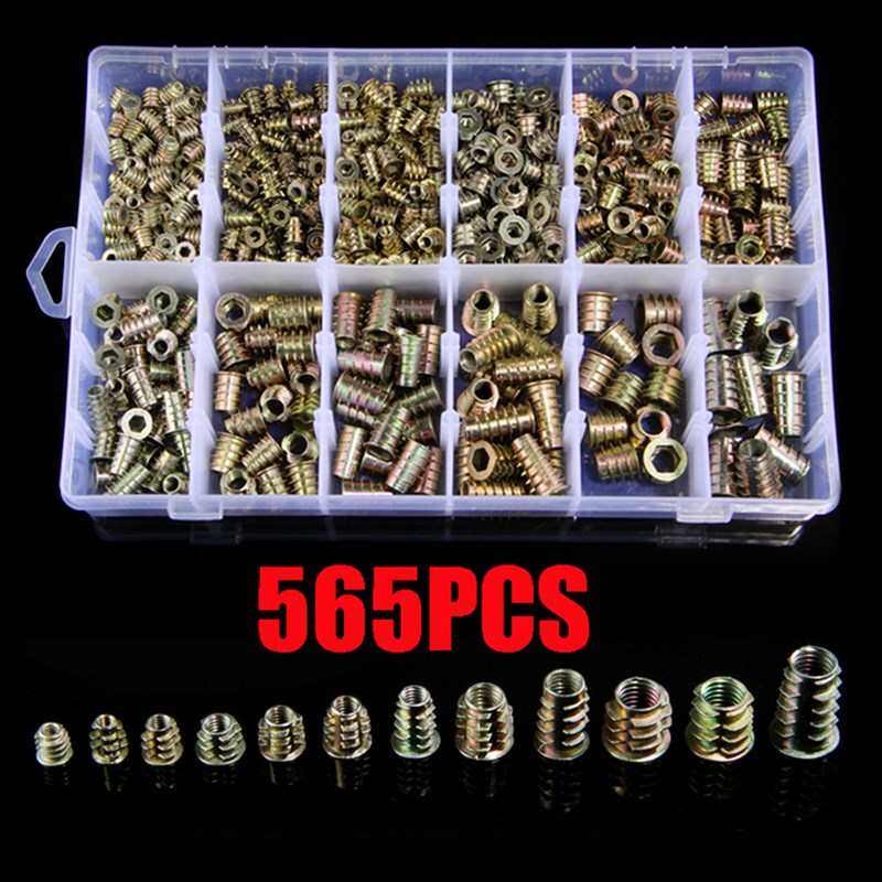 565PCS锌合金内外牙带介螺母 家具配件内六角家具预埋梯形螺母,淘宝优惠券,粉丝福利购,淘宝优惠卷