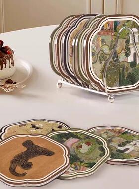 亚克力隔热垫杯垫防水创意法式复古餐垫锅垫防烫耐高温异形餐桌垫