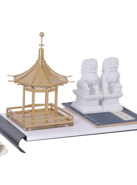 现代轻奢摆设装套家用简03约式侧把提摆梁茶壶高档凉亭日件手工