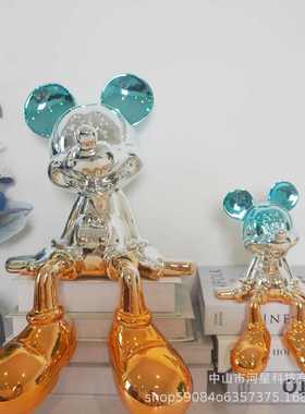 彩色创意装饰摆件电镀工艺品室内网红卡通高级感家居客厅电视柜