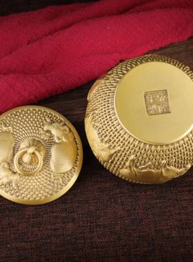 铜工艺品铜摆件五牛茶叶罐