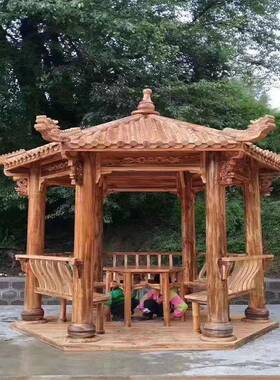 凉亭木翘角古建长廊梁托实木屋檐翘角仿寺庙木雕翘头飞檐立体雕龙
