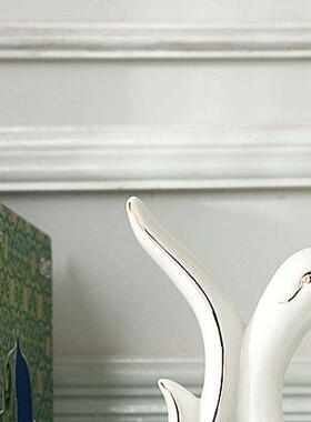 创意情侣天鹅结婚礼物摆件家居装饰品陶瓷工艺品时尚新房婚房摆设