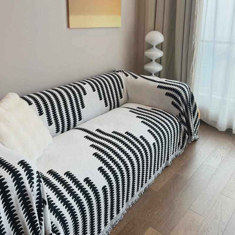 雪尼尔线条沙发巾现代防滑简约高级感沙发盖布全盖沙发垫沙发套罩,淘宝优惠券,粉丝福利购,淘宝优惠卷