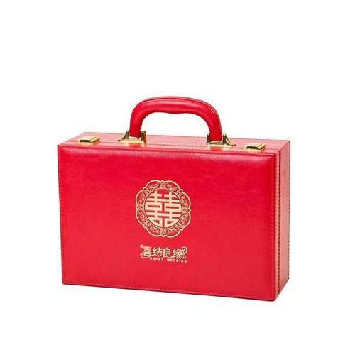 中式彩礼钱盒子结婚10万20万现金礼盒提亲聘礼订婚用品大全礼金盒 - 图3