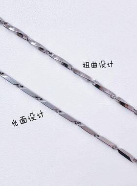 个性时尚钛钢不掉色菱形项链潮男冷淡风学生女穿衣百搭锁骨链