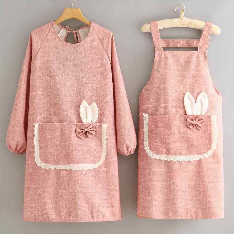 德系明星同款长袖围裙厨房家用2025新款防油防水女高颜值防脏罩衣,淘宝优惠券,粉丝福利购,淘宝优惠卷