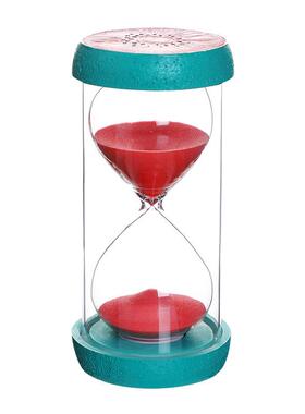 沙漏计时器漏斗时间15/30/60分钟半一小时儿童防摔流沙瓶创意摆件