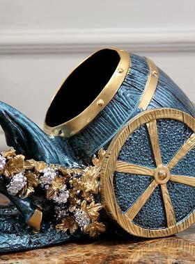 欧式创意复古葡萄红酒架摆件酒柜装饰品摆设现代家用酒瓶展示架子