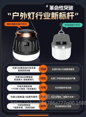 太阳能充电灯泡摆摊夜市灯led地摊灯家用停电应急照明户外露营灯