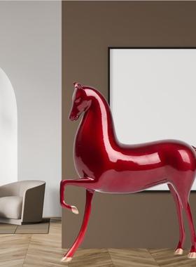 装新N2486中式树脂红工艺品摆关件家居玄客厅软装样板房书房办公