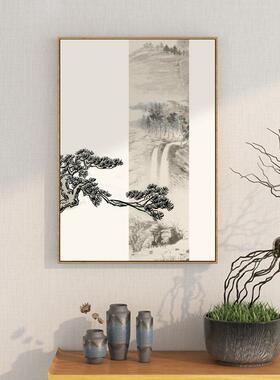 梅兰竹菊挂画 画中国风客厅装饰画 画书房茶室背景墙山水画 画迎