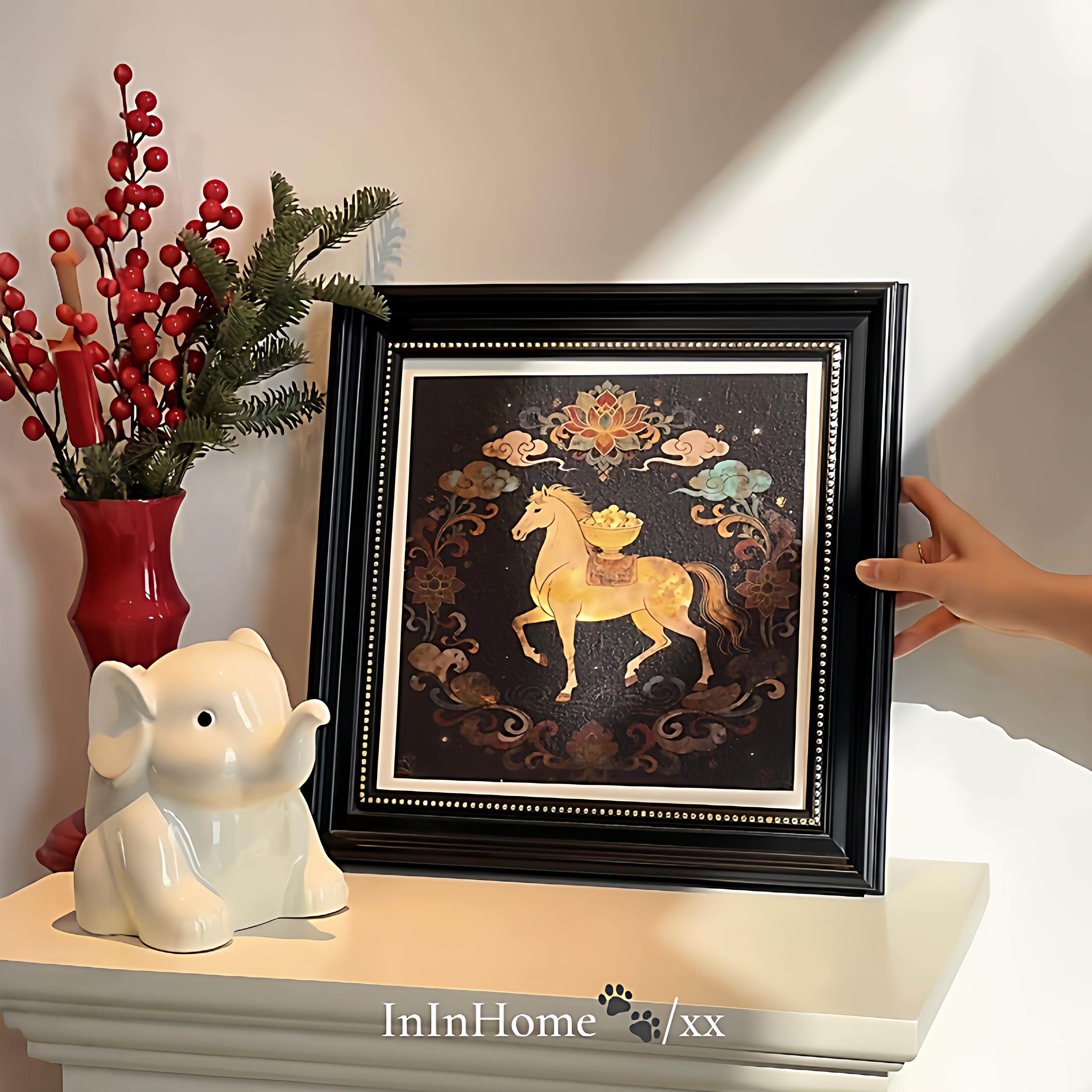 2026马年装饰画摆件客厅沙发挂画桌面装饰相框摆台新中式装饰品,淘宝优惠券,粉丝福利购,淘宝优惠卷