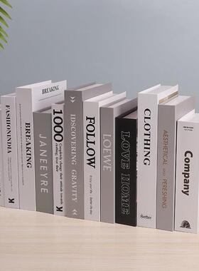 跨境新品英文可折叠仿真假书家居商铺橱窗装饰小物件存放两用摆件