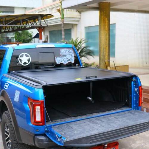 适用09-22年福特猛禽F150专用手动卷帘平盖半自动伸缩后尾箱盖板 - 图1