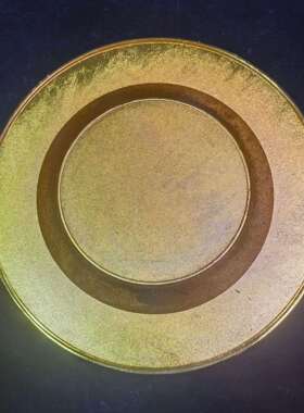 杂项仿古做旧九龙彩盘彩绘摆件家居玄关客厅办公室装饰摆盘工艺品