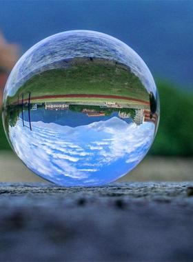 K9透明水晶球创意摄影道具魔术表演拍照招财8CM手工玻璃风水摆件